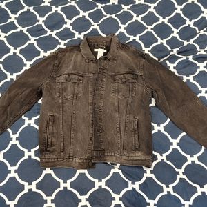 Pacsun Black Denim Acid Wash Jacket